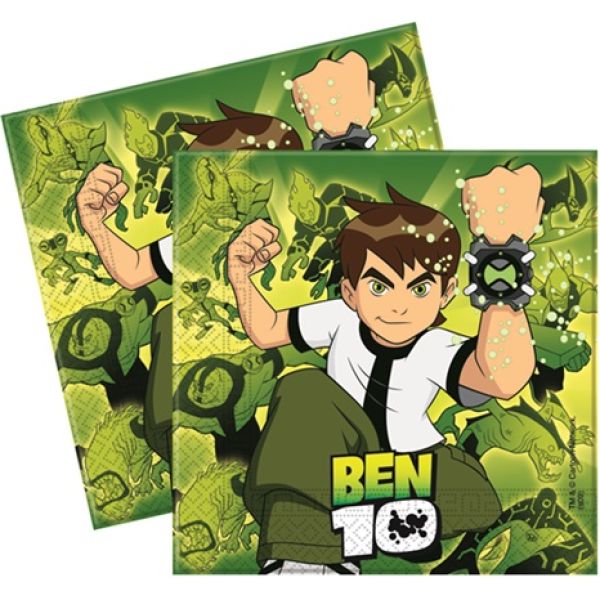 Ben 10 Kağıt Peçete 33x33 cm ( 20 Ad )