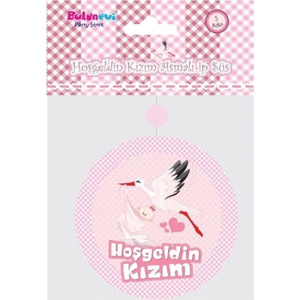 Hoşgeldin Kızım Asmalı İp Süs