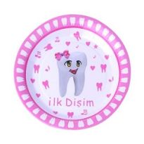  İlk Dişim Tabak Pembe