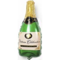 34 İnc Yeşil Şampanya Şişeşi Folyo Balon