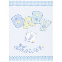 Baby Blu Stitching Davetiye ( 8 Ad )