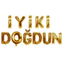 İyiki Doğdun Altın Harf Folyo Balon