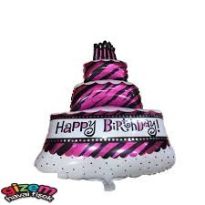 Pasta Şekilli Happy Birthday Folyo Balon